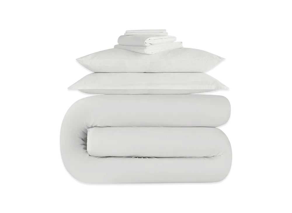 Kithmas Monogram King Size Bedding Set "White"