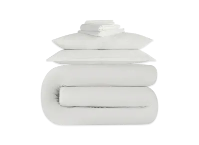 Kithmas Monogram King Size Bedding Set "White"