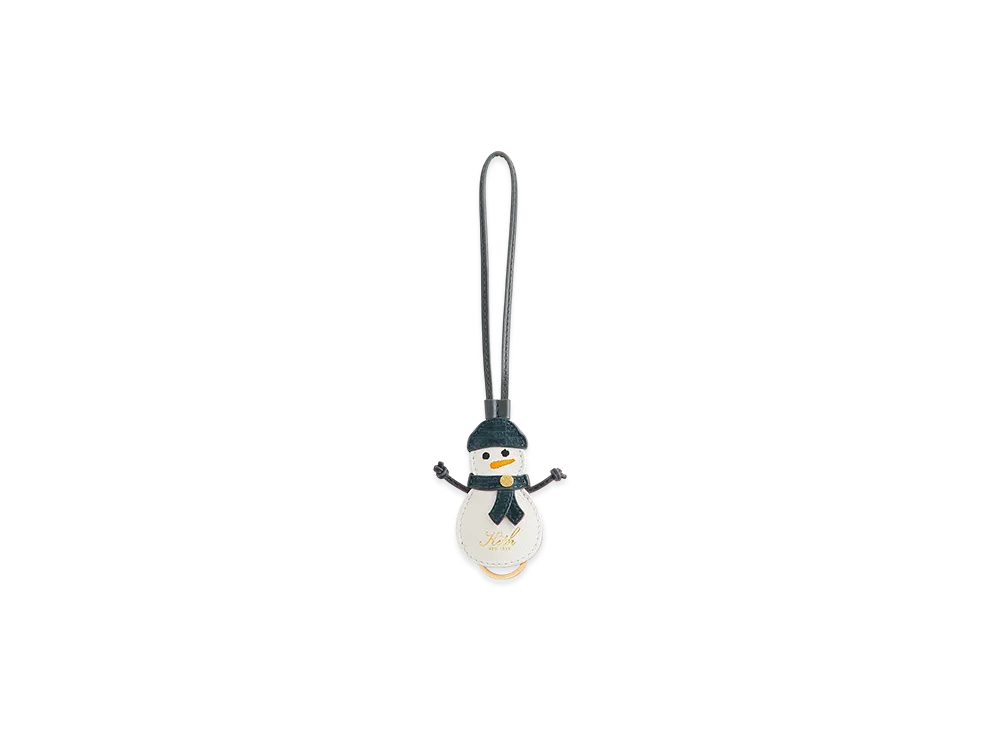 Kithmas Monogram Leather Snowman Bag Charm "Stadium"