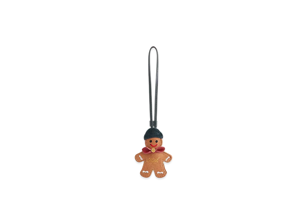 Kithmas Leather Gingerbread Man Bag Charm "Stadium"