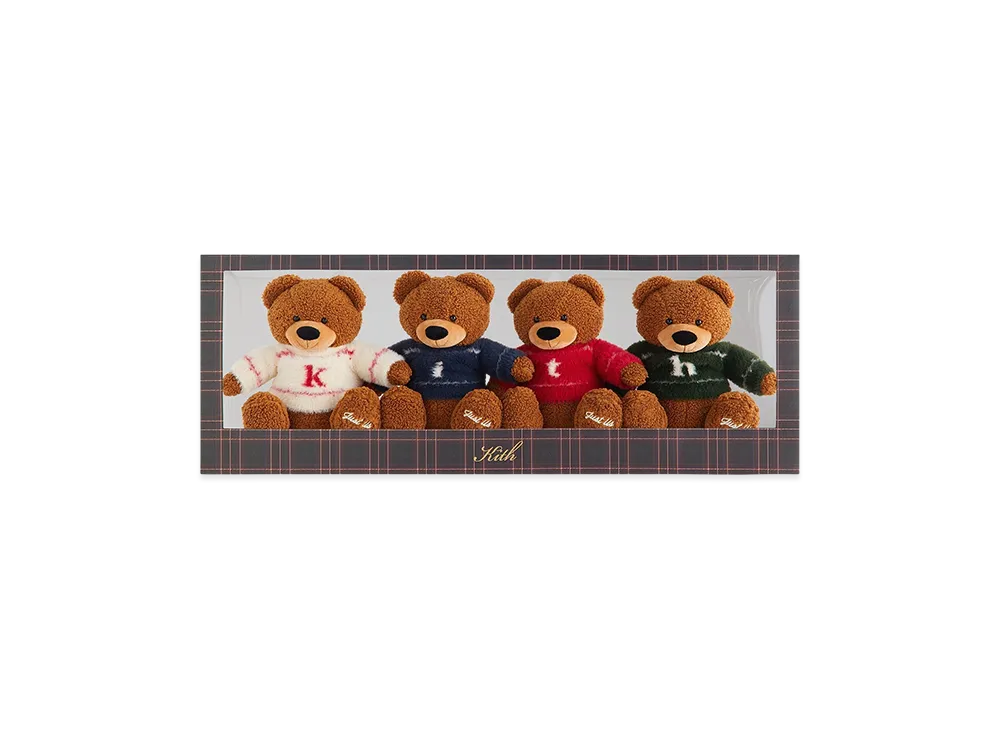 Kithmas Set of 4 Teddy Bears "Multi"