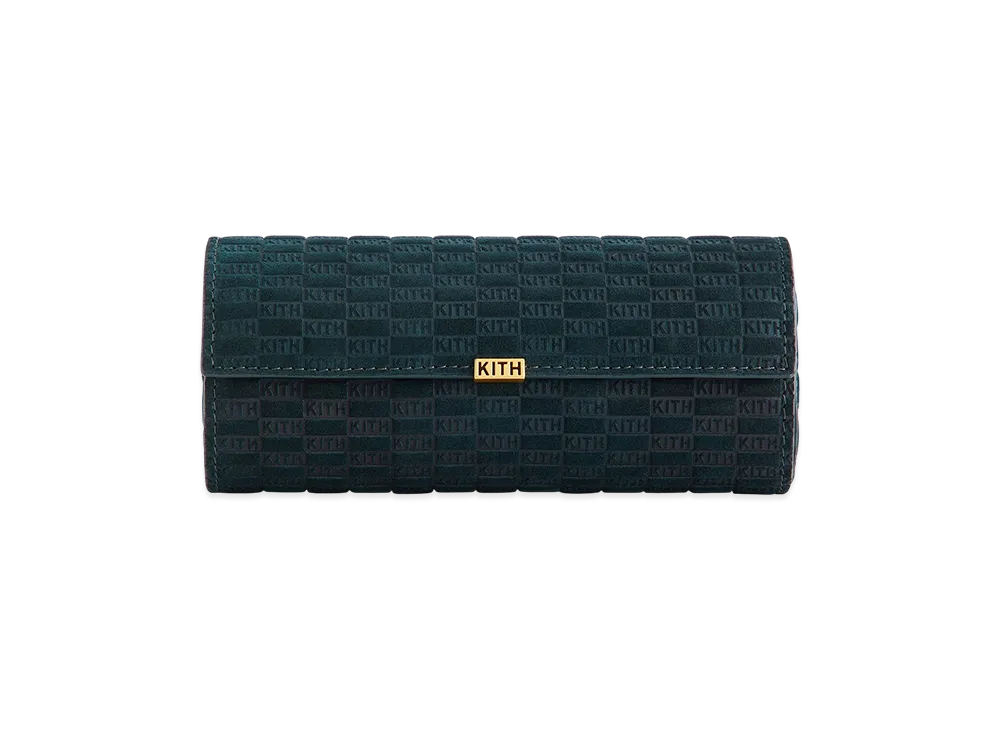 Kithmas Monogram Suede Leather 3-Watch Roll "Stadium"