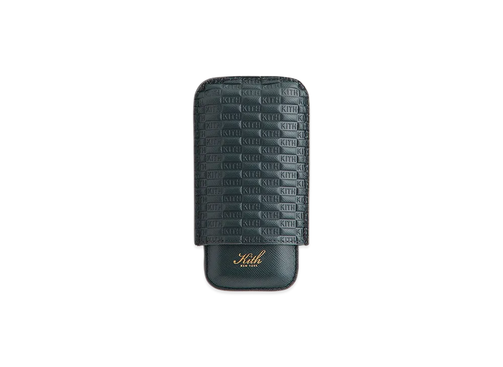 Kithmas Monogram Saffiano Leather Cigar Case "Stadium"