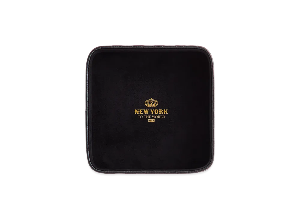 Kithmas Monogram Leather Catchall Tray "Black"