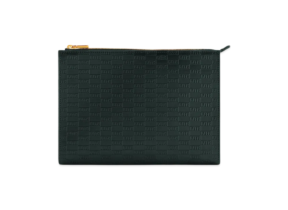 Kithmas Monogram Vachetta Leather Zip Pouch "Equestrian"