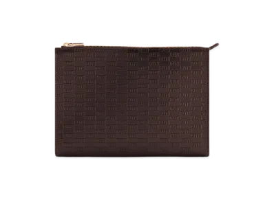 Kithmas Monogram Vachetta Leather Zip Pouch "Incognito"