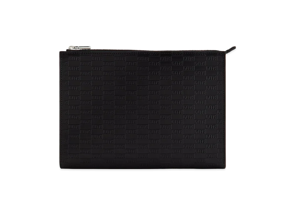 Kithmas Monogram Vachetta Leather Zip Pouch "Black"