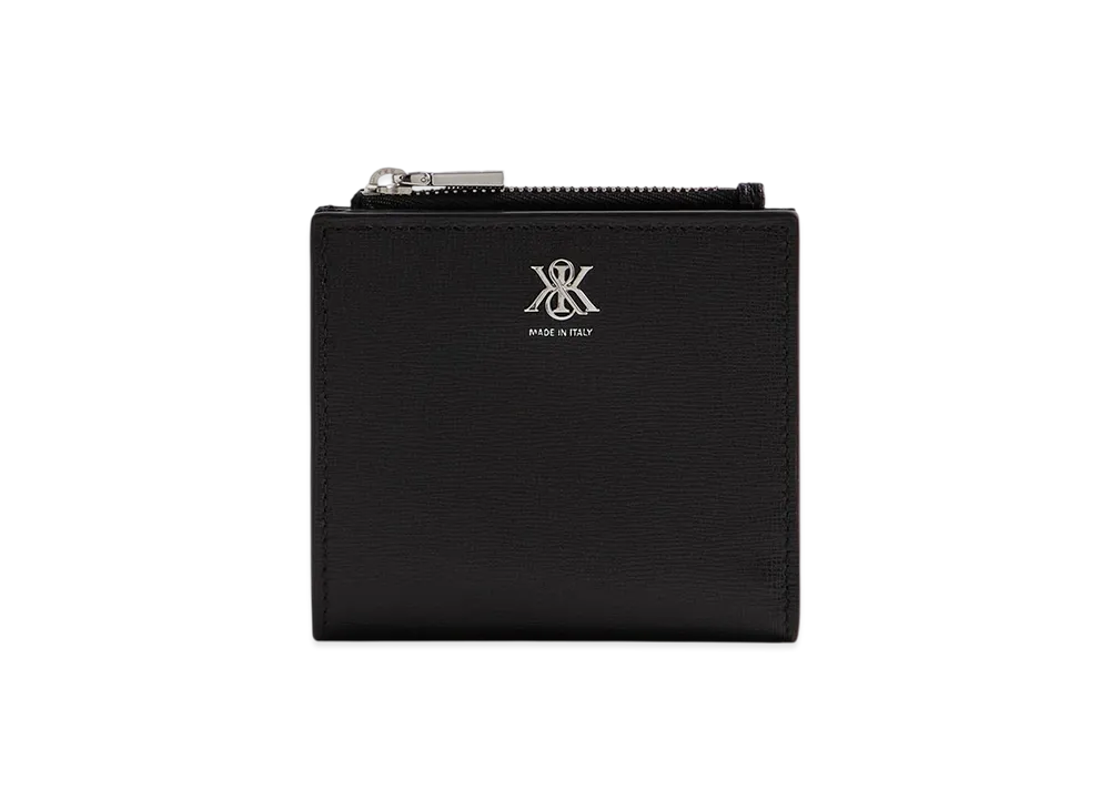 Kithmas Saffiano Leather Snap Wallet "Black"