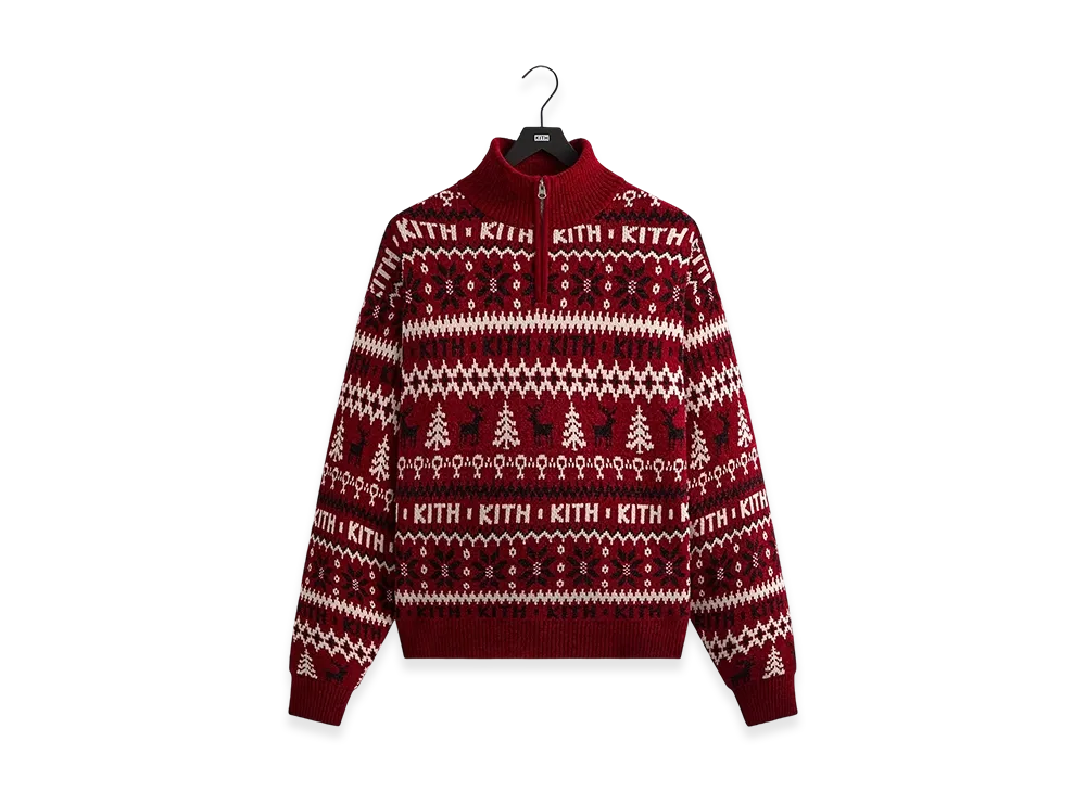 Kithmas Chenille Fair Isle Quarter Zip "Allure"