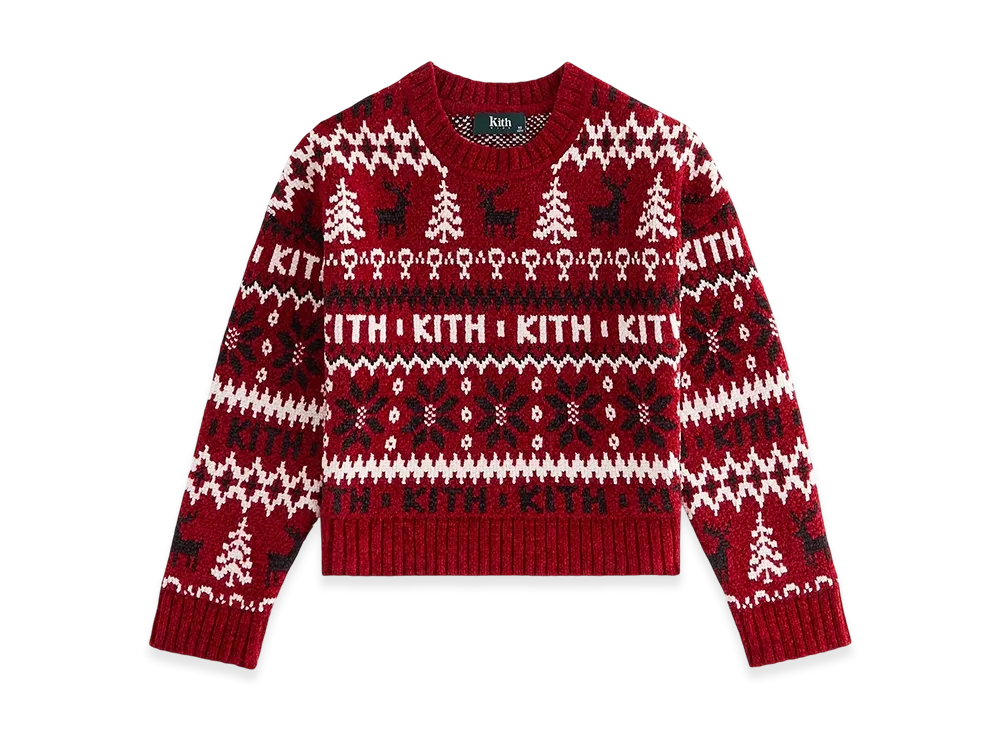Kithmas Kids Fair Isle Chenille Crewneck "Allure"