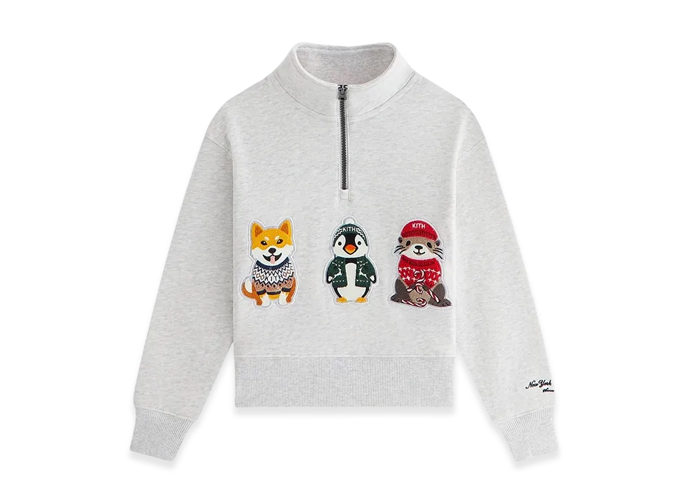 Kithmas Kids & Friend Hunter Quarter Zip "Light Heather Grey"