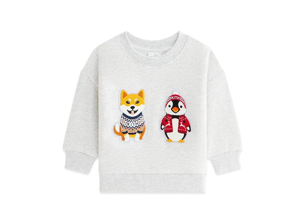 Kithmas Baby & Friends Crewneck "Light Heather Grey"