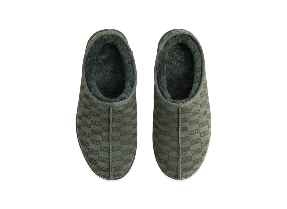 Kith Monogram Shearling Slippers "Stadium"