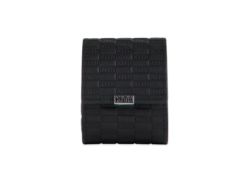 Kithmas Monogram Saffiano Leather Single Watch Roll "Black"