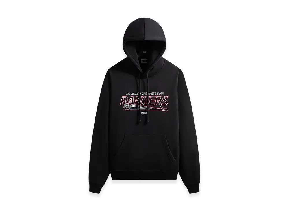 Kith x The New York Rangers Madison Square Garden Puck Vintage Nelson Hoodie "Black"
