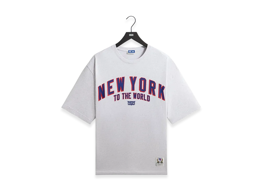 Kith x The New York Rangers New York Vintage Jones Tee "Light Heather Grey"