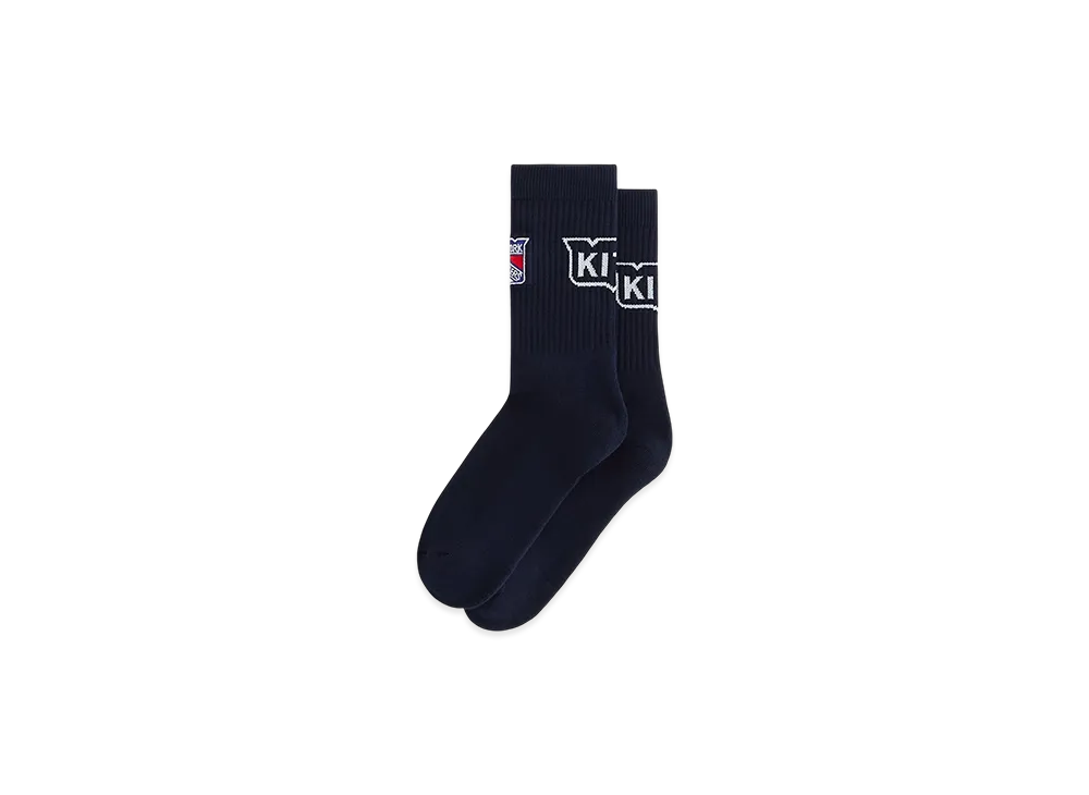 Kith x The New York Rangers Big Logo Socks "Nocturnal"
