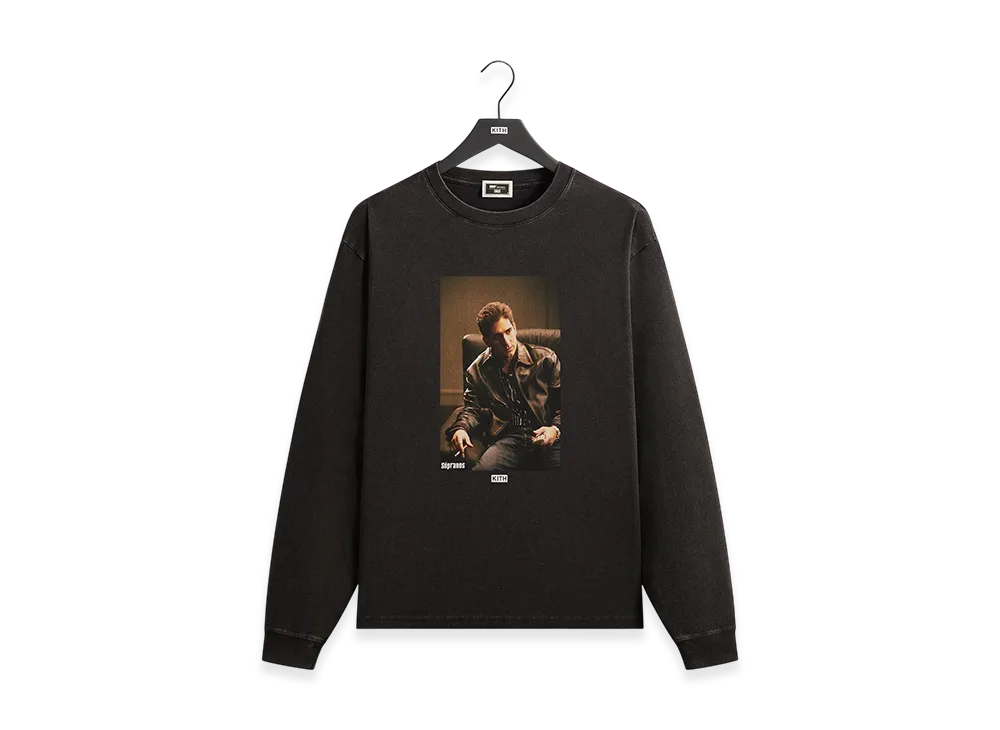 Kith x The Sopranos Christopher Vintage Long Sleeve Tee "Black"