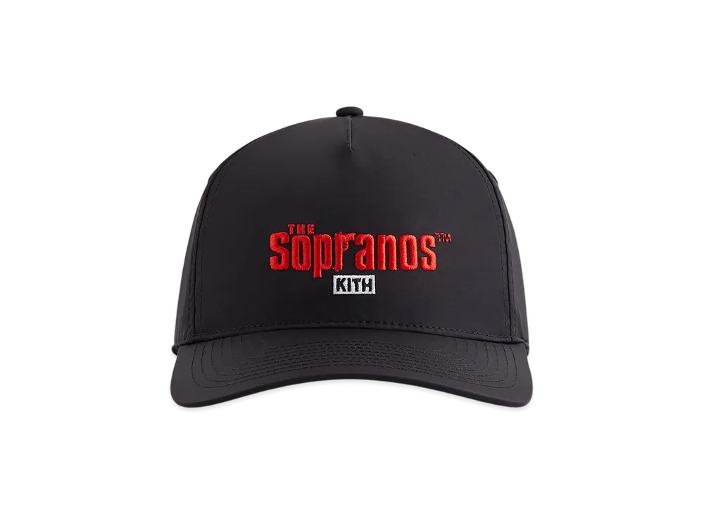 Kith x The Sopranos Nylon Bay Low Pinch Crown Snapback "Black"