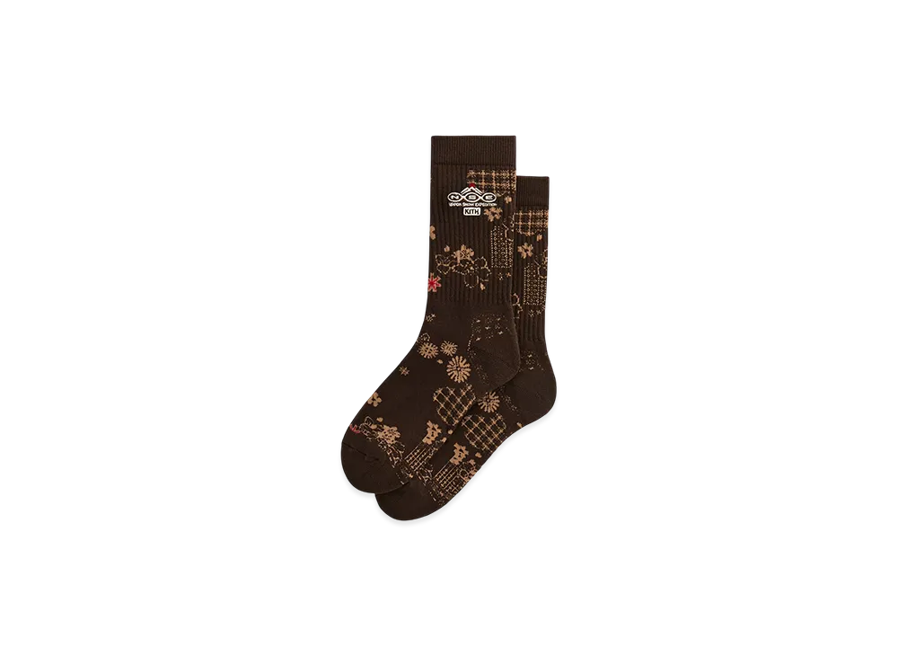 Kith x Columbia NSE Landscape Jacquard Socks "Kindling"