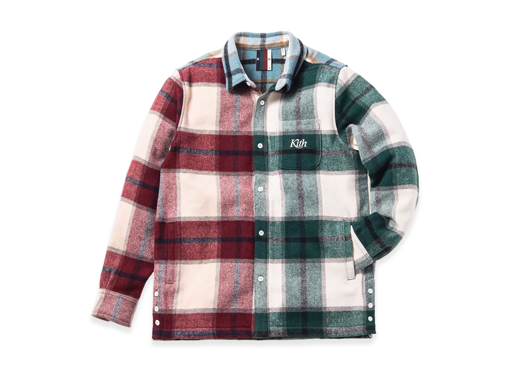 Kith The Color-Blocked Plaid Flannel Ginza Shirt "Multi"