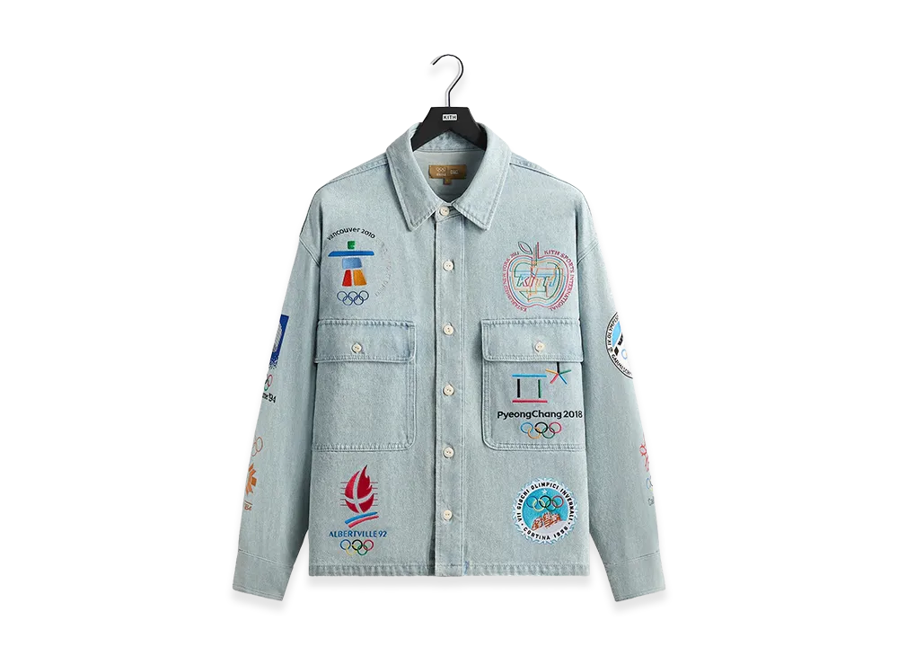 Kith x Olympics Heritage Marks Henson Shirt "Light Indigo"
