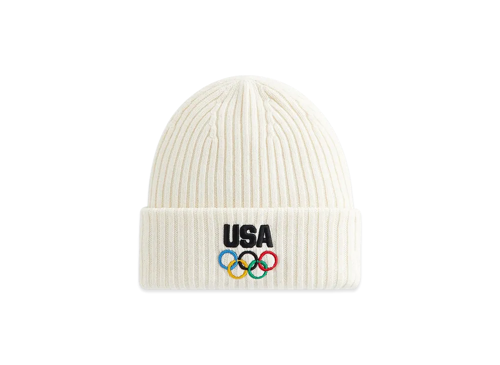 Kith x NEW ERA x Team USA Knit Mia Beanie "Sandrift"
