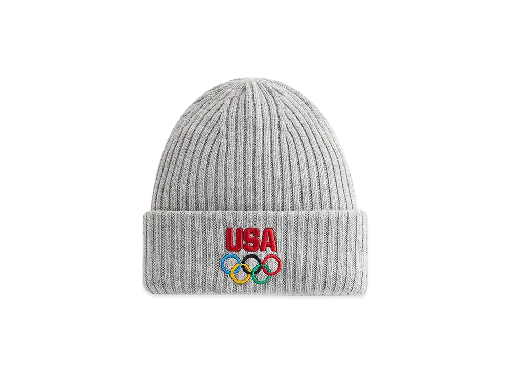 Kith x NEW ERA x Team USA Knit Mia Beanie "Light Heather Grey"