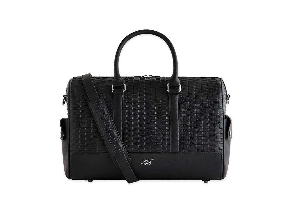 Kith Monogram Leather Explorer Traveler K40 Duffle Bag "Black"