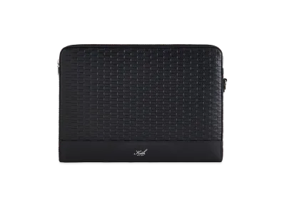 Kith Monogram Leather 15" Laptop Case "Black"