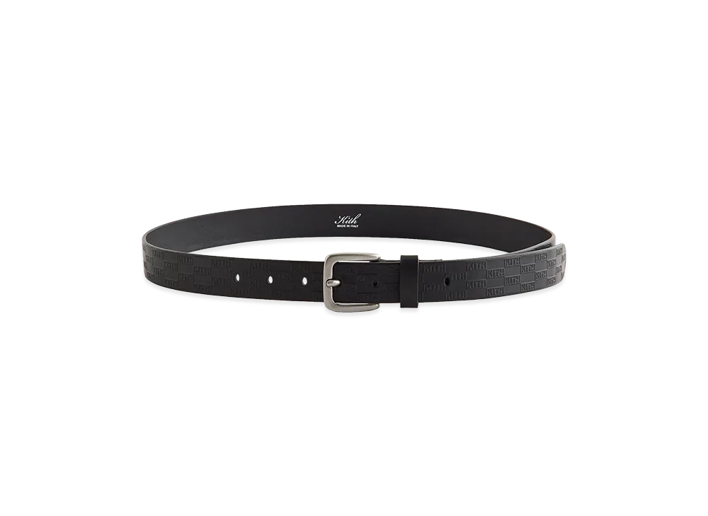 Kith Monogram Vachetta Leather Belt "Black"