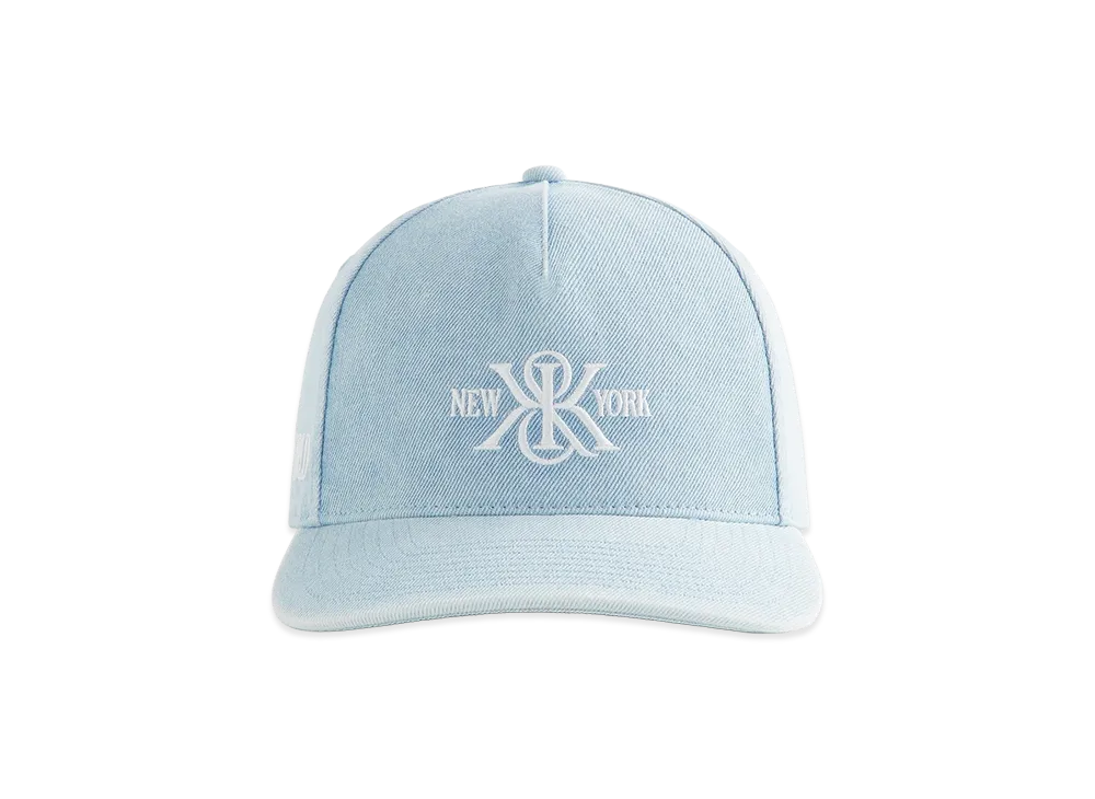Kith K&K New York Denim Bay Low Pinch Crown Snapback "Light Indigo"