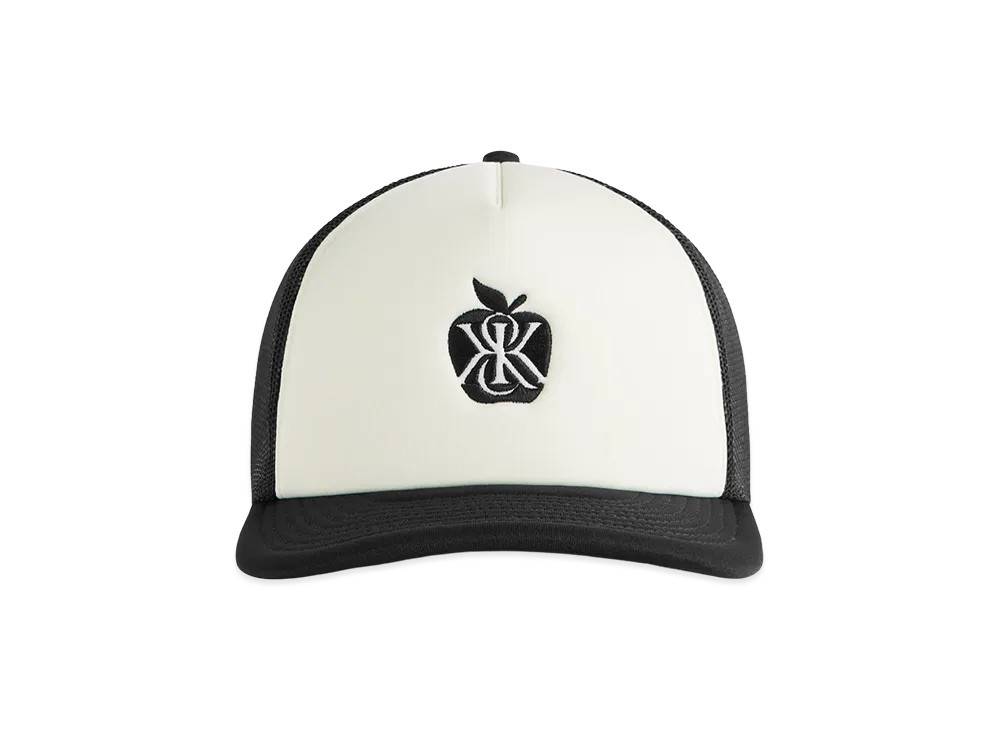 Kith Poly Foam Apple Crest Embroidery Nolan Trucker Hat "Black"