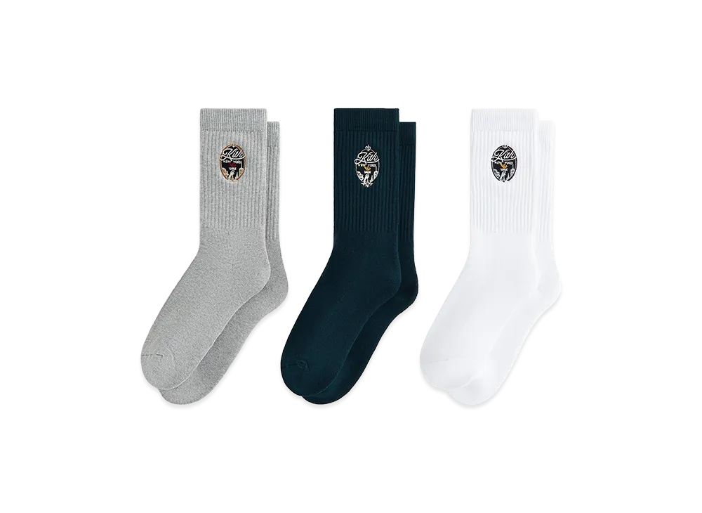 Kith 3-Pack City View Cotton Crew Socks "Multi"