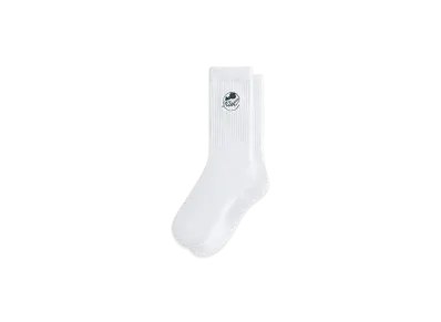 Kith Rose Script Cotton Crew Socks "White"