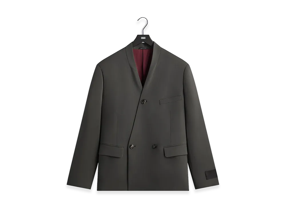 Kith &Kin x Giorgio Armani Milano Crepe Collarless Jacket "Dark Ash"