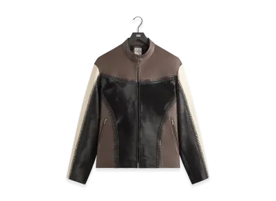 Kith &Kin Combo Leather Avari Moto Jacket "Hickory"
