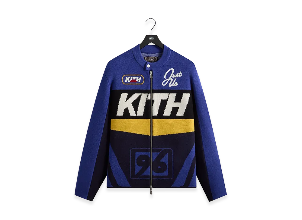 Kith Knit Moto Full Zip Jacket "Current"