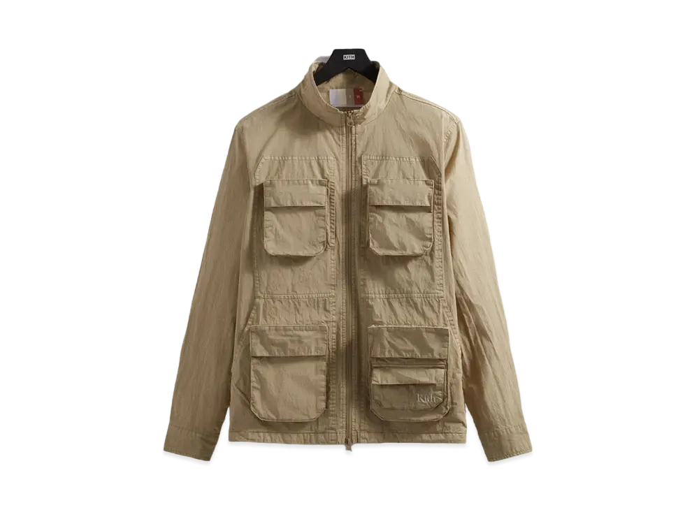 Kith Washed Cotton Zip Front Wolcott Shirt "Canvas"