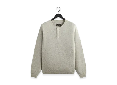 Kith Boucle Harmon Henley Sweater "Light Heather Grey"