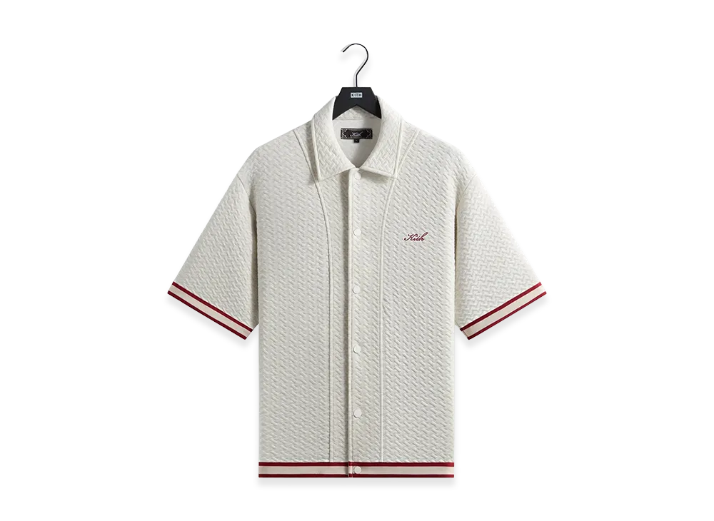 Kith Tessellation Interlock Woodpoint Shirt "Light Heather Grey"