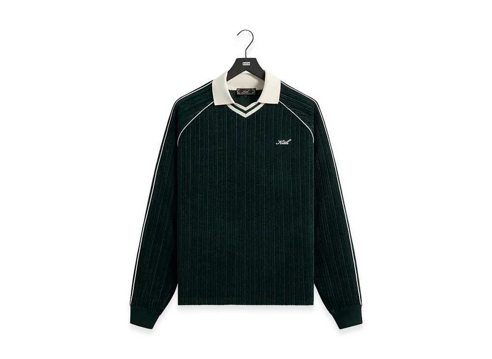 Kith Velvet Corduroy Long Sleeve Trevor Polo "Stadium"