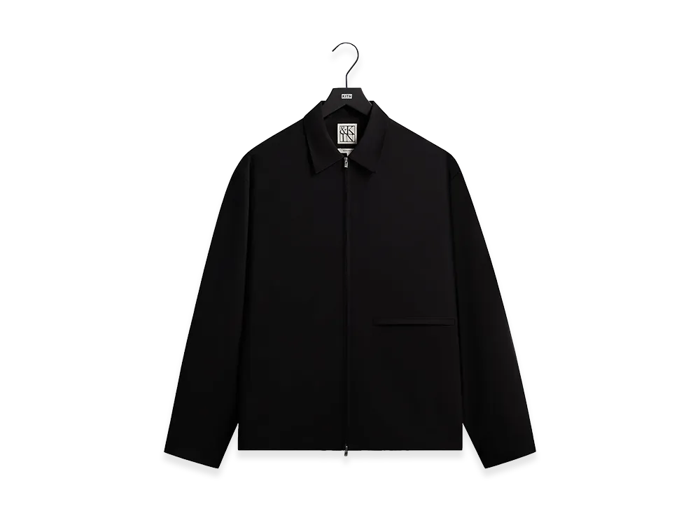 Kith &Kin for Kith Origins Long Sleeve Davenport Tropical Wool Shirt "Black"