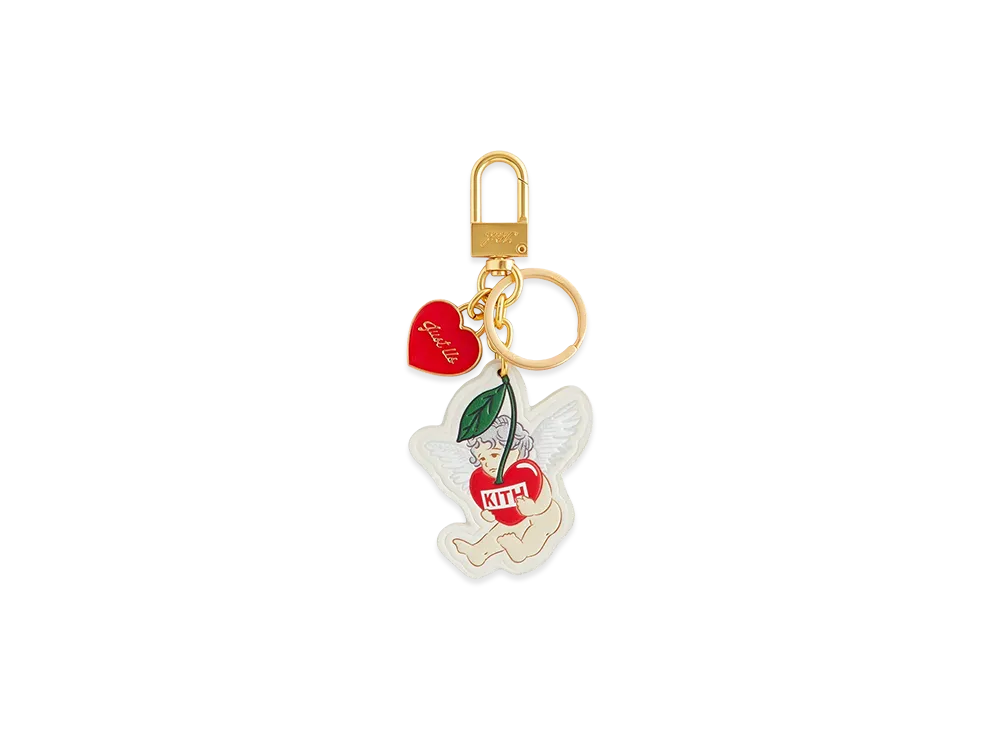 Kith Cupid Printed Leather Key Charm "Sandrift"