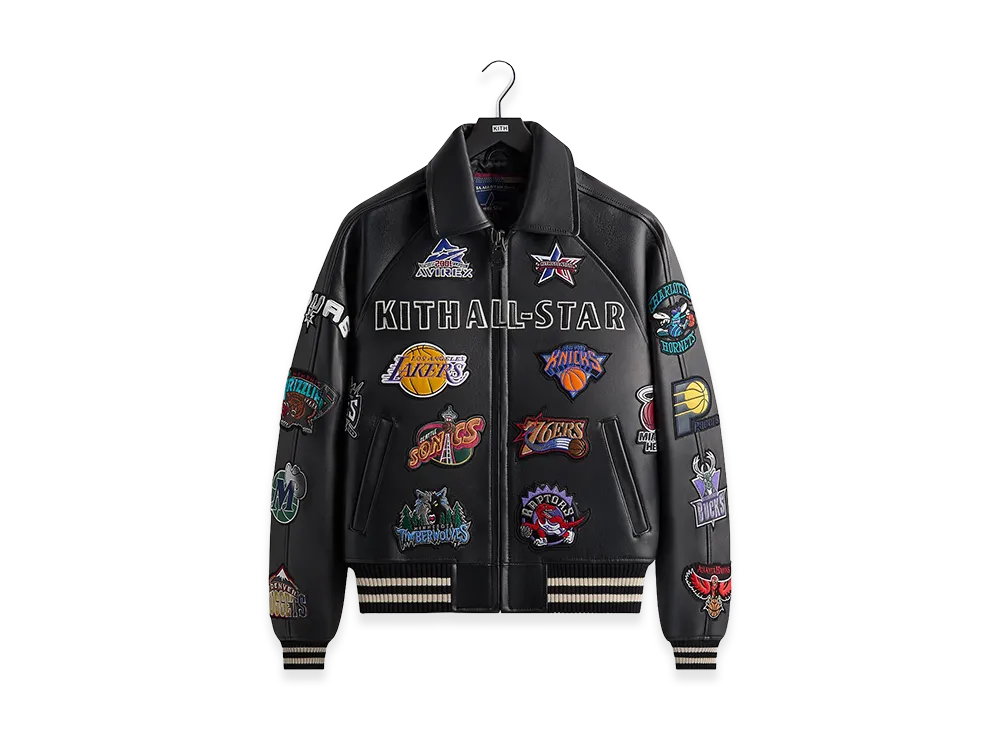 Kith x AVIREX x NBA All-Star Bomber Jacket "Black/Multi"