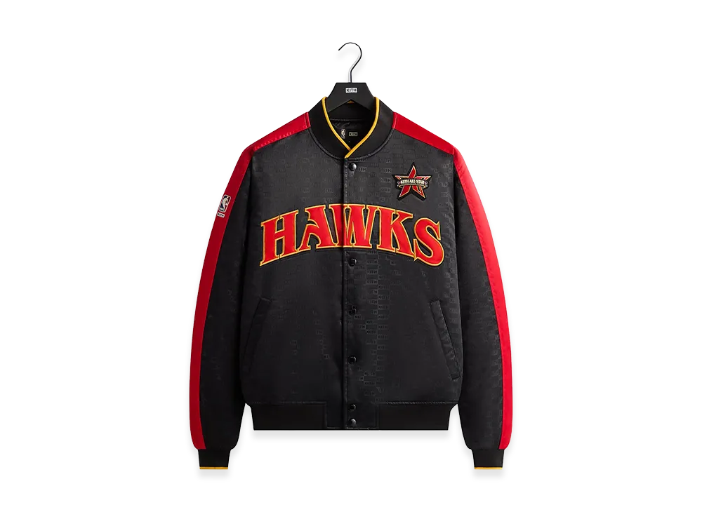 Kith x NBA All-Star Atlanta Hawks Bomber Jacket "Black"