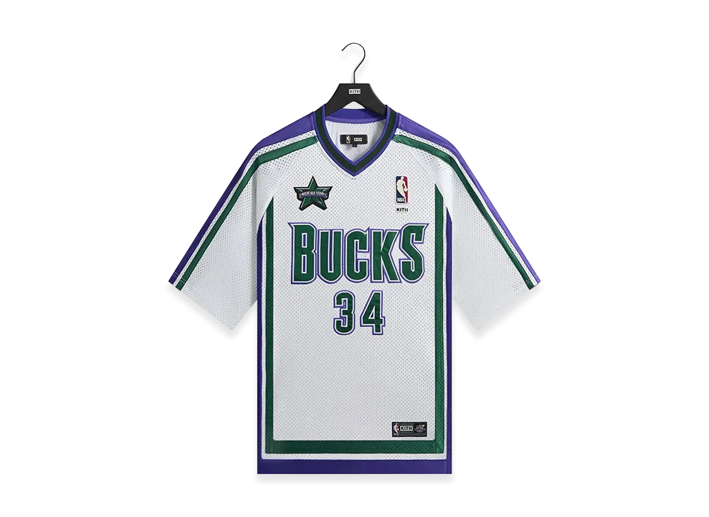 Kith x NBA All-Star Milwaukee Bucks Leon Shirt "White"