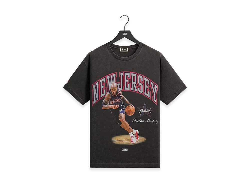 Kith x NBA All-Star New Jersey Nets Stephon Marbury Vintage Tee "Black"