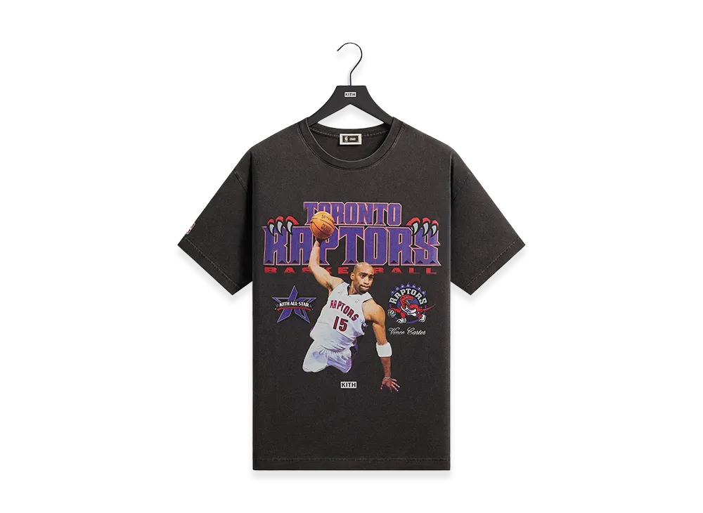 Kith x NBA All-Star Toronto Raptors Vince Carter Vintage Tee "Black"
