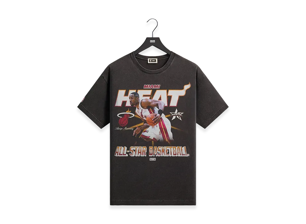 Kith x NBA All-Star Miami Heat Alonzo Mourning Vintage Tee "Black"